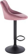 Miniatyrbild 4 av 9: Rootz Velvet Barpall - Justerbar bänkstol - Vridbar barstol - Bekväm, mångsidig, hållbar - 35cm x 38cm x 84-106cm