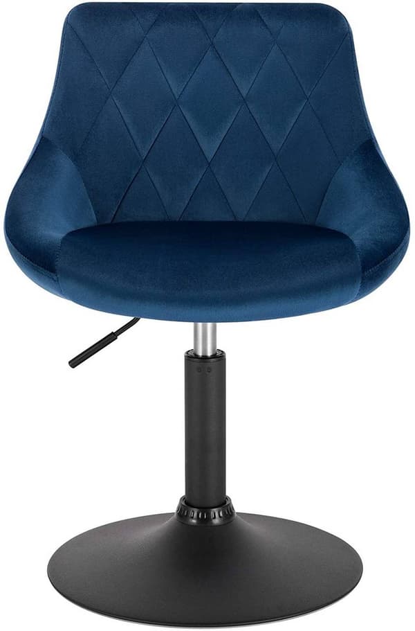 Rootz sammets- och metallbarstol - Justerbar bänkstol - Vridbar barstol - Förbättrad komfort - Mångsidig design - Robust konstruktion - 66cm-82cm x 47