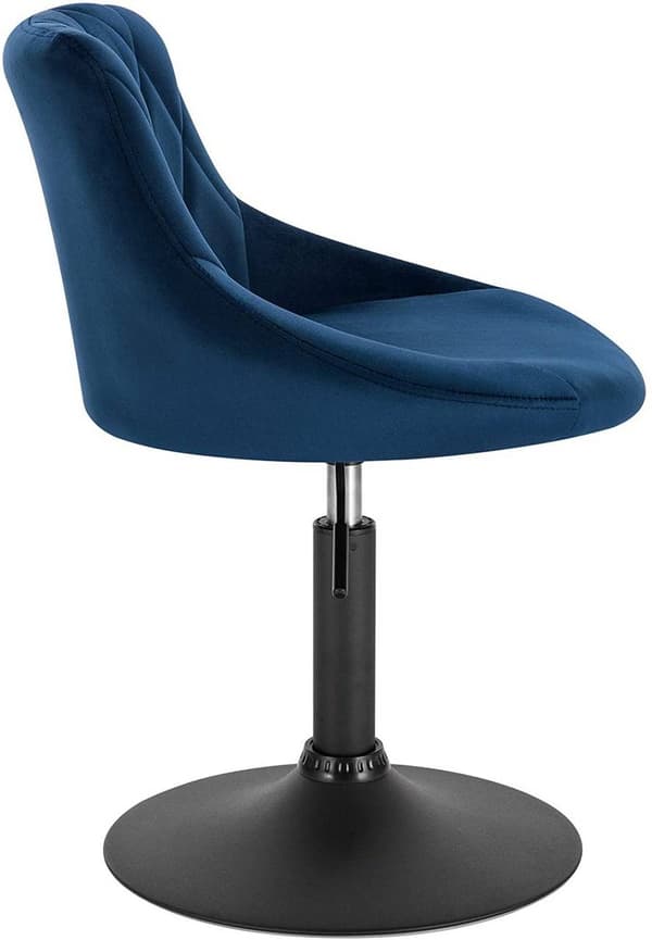 Rootz sammets- och metallbarstol - Justerbar bänkstol - Vridbar barstol - Förbättrad komfort - Mångsidig design - Robust konstruktion - 66cm-82cm x 47