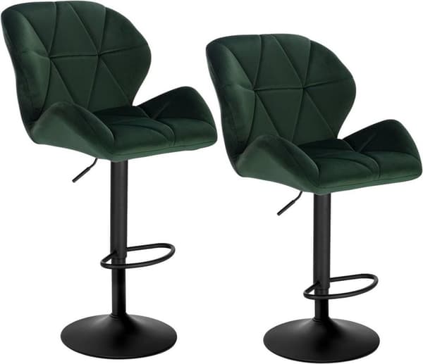 Rootz Barpall - Justerbar bänkstol - Vridbar barstol - Ergonomisk design, hållbar konstruktion, enkelt underhåll - Sammet och metall - 94cm-116cm x 50