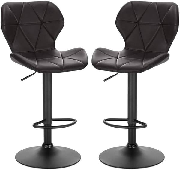 Rootz säädettävät baarijakkarat - Työpöytäjakkarat - Kääntötuolit - Erittäin mukava keinonahka - Moderni muotoilu - Vahva vakaus - 90cm-112cm x 47cm x