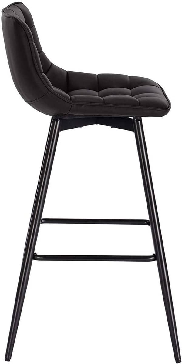 Rootz baarijakkara - Designer-baarituoli - Jalkatuella varustettu työpöytä - Keinonahka - Metalliset jalat - Mukava ja ergonominen - Vakaa ja kestävä