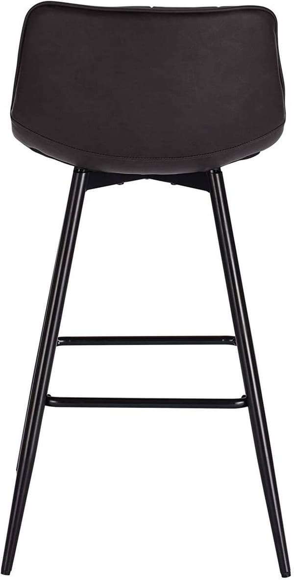 Rootz baarijakkara - Designer-baarituoli - Jalkatuella varustettu työpöytä - Keinonahka - Metalliset jalat - Mukava ja ergonominen - Vakaa ja kestävä