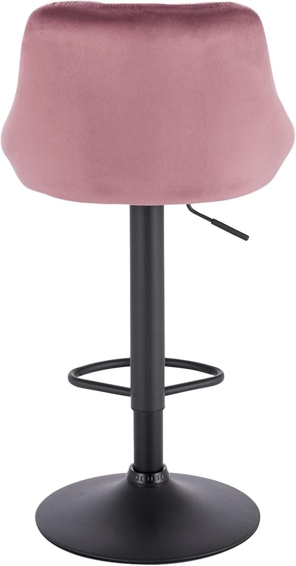 Rootz Velvet Barstole - Bordskamler - Justerbare drejestole - Komfortable, Ergonomiske, Nem at rengøre - 35cm x 38cm x 84-106cm