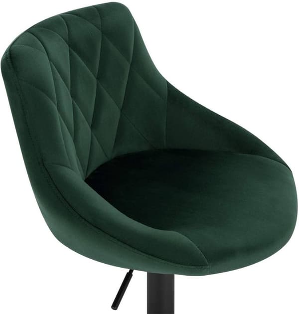 Rootz barstol - Justerbar bordstol - Drejelig barstol - Komfortabel, alsidig, holdbar - fløjl og metal - 66cm-82cm x 47cm x 37cm