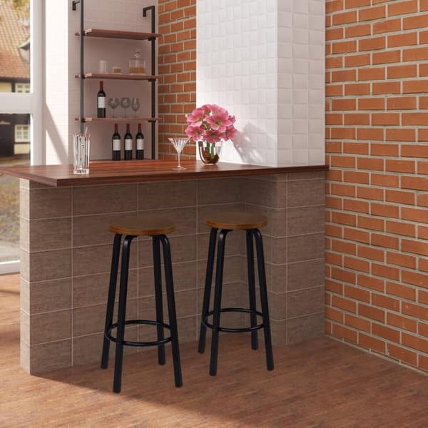 Rootz Modern barstol - skammel i skandinavisk stil - skammel i industrielt design - Robust og holdbar - Ergonomisk komfort - Nem montering - 30 cm x 7