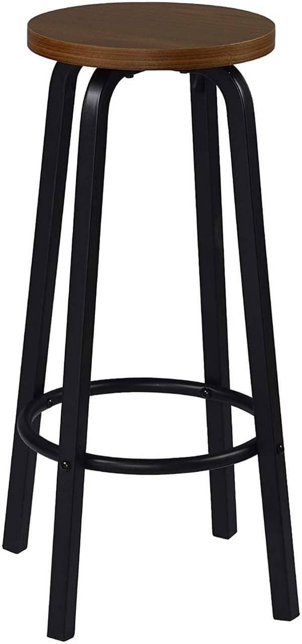 Rootz Modern barstol - skammel i skandinavisk stil - skammel i industrielt design - Robust og holdbar - Ergonomisk komfort - Nem montering - 30 cm x 7