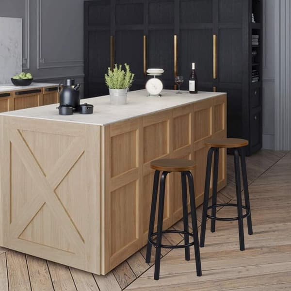 Rootz Modern barstol - skammel i skandinavisk stil - skammel i industrielt design - Robust og holdbar - Ergonomisk komfort - Nem montering - 30 cm x 7