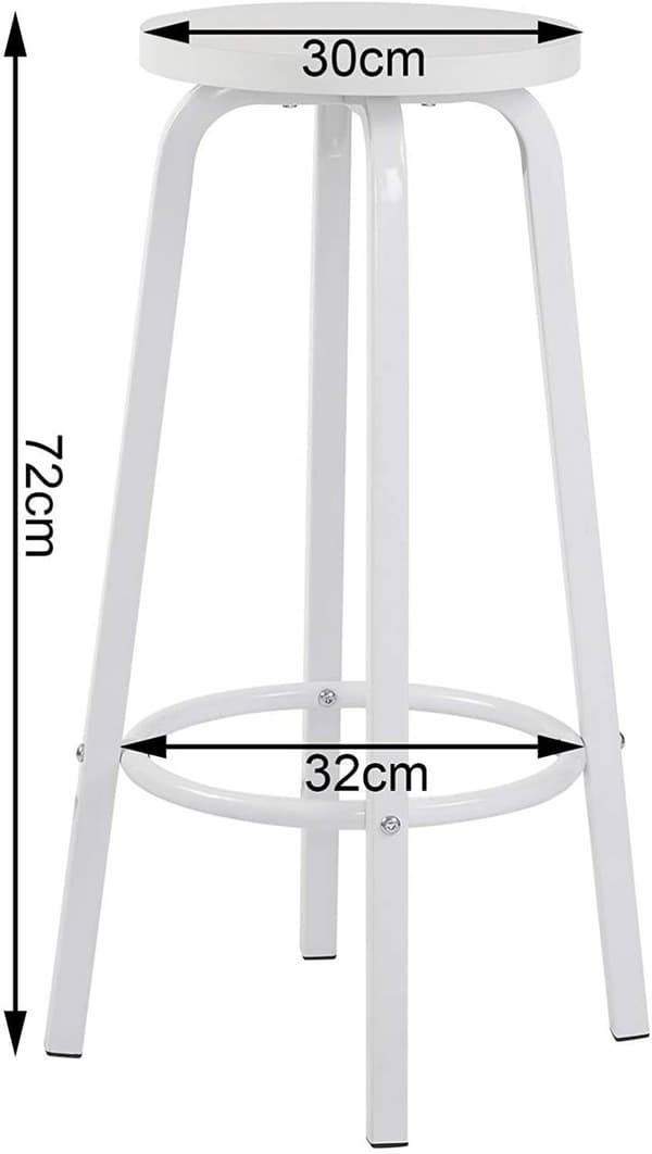 Rootz Modern Minimalistisk Barpall - Skandinavisk stil - Industriell design - Robust & hållbar - Ergonomisk komfort - Utrymmesbesparande - 30cm x 71cm