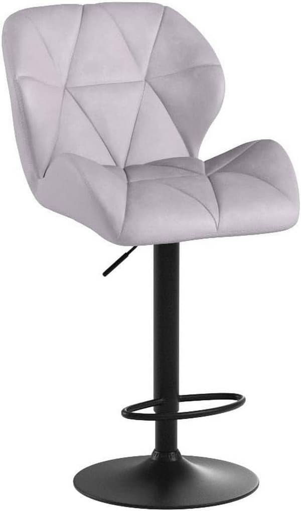Rootz Barpall - Justerbar bänkstol - Svängbar barstol - Ergonomisk design, hållbar konstruktion, enkel montering - sammet och metall - 94cm-116cm x 50