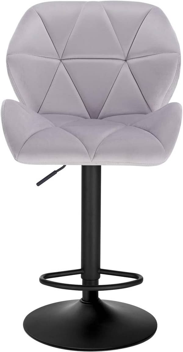 Rootz Barpall - Justerbar bänkstol - Svängbar barstol - Ergonomisk design, hållbar konstruktion, enkel montering - sammet och metall - 94cm-116cm x 50