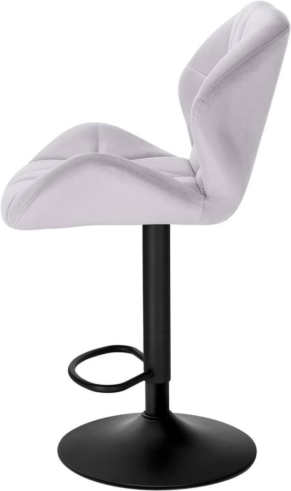 Rootz Barpall - Justerbar bänkstol - Svängbar barstol - Ergonomisk design, hållbar konstruktion, enkel montering - sammet och metall - 94cm-116cm x 50