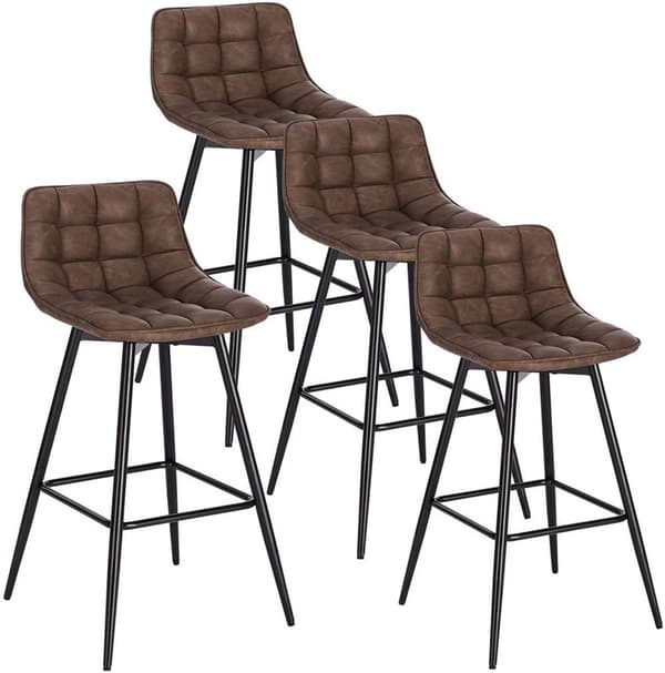 Rootz Barpall - Designerbarstol, bänkpall - konstläder, metallben - Bekväma och ergonomiska, robusta och hållbara, mångsidiga och stilfulla - Sitthöjd