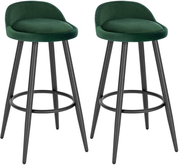 Rootz Velvet Barpall - Bänkpall - Justerbar Barstol - Bekväma sittplatser - Slitstark design - Reptålig - 37,5 cm x 34 cm