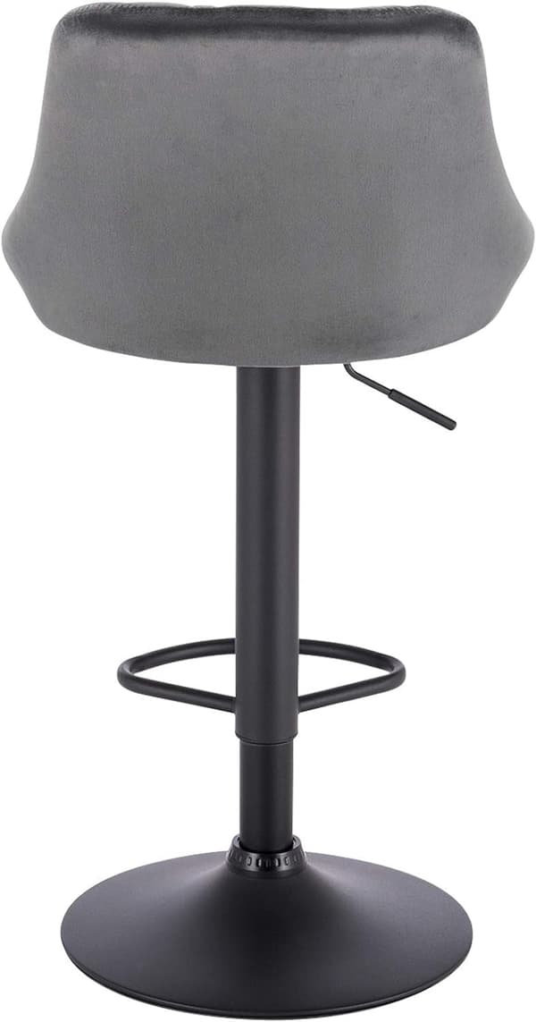 Rootz Velvet Barstol - Justerbar bordstol - Drejelig barstol - Komfortabel siddeplads - Nem montering - Holdbart design - 35cm x 38cm x 84-106cm