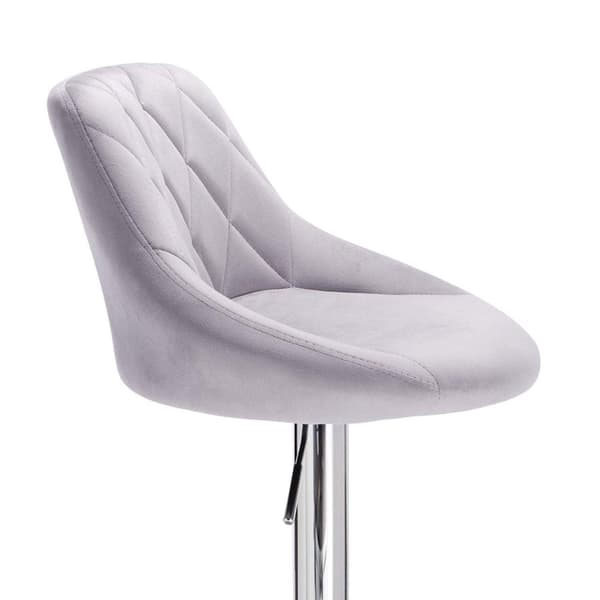 Rootz Ylelliset Velvet-baarijakkarat - Säädettävät tasotuolit - Kääntyvät baarituolit - Pehmoinen mukavuus - Korkeussäädettävä 84-106cm - Helppo puhdi