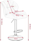 Miniatyrbillede 3 af 10: Rootz barstolesæt - Justerbare bordskamler - Drejelige barstole - Ergonomisk design - Nem vedligeholdelse - Holdbar konstruktion - 94cm-116cm x 50cm x