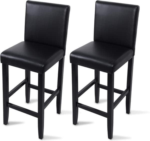 Rootz 2 baarituolia - Työpöytäjakkarat - Keittiötuolit - Laadukas keinonahka - Ergonominen muotoilu - Moderni teollinen tyyli - 110 cm x 41 cm x 37,5