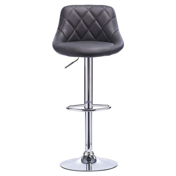 Rootz Premium Barstolar i konstläder - Justerbara motpallar - Förkromad metallram - Förbättrad stabilitet, bekväma sittplatser, mångsidig design - 84c
