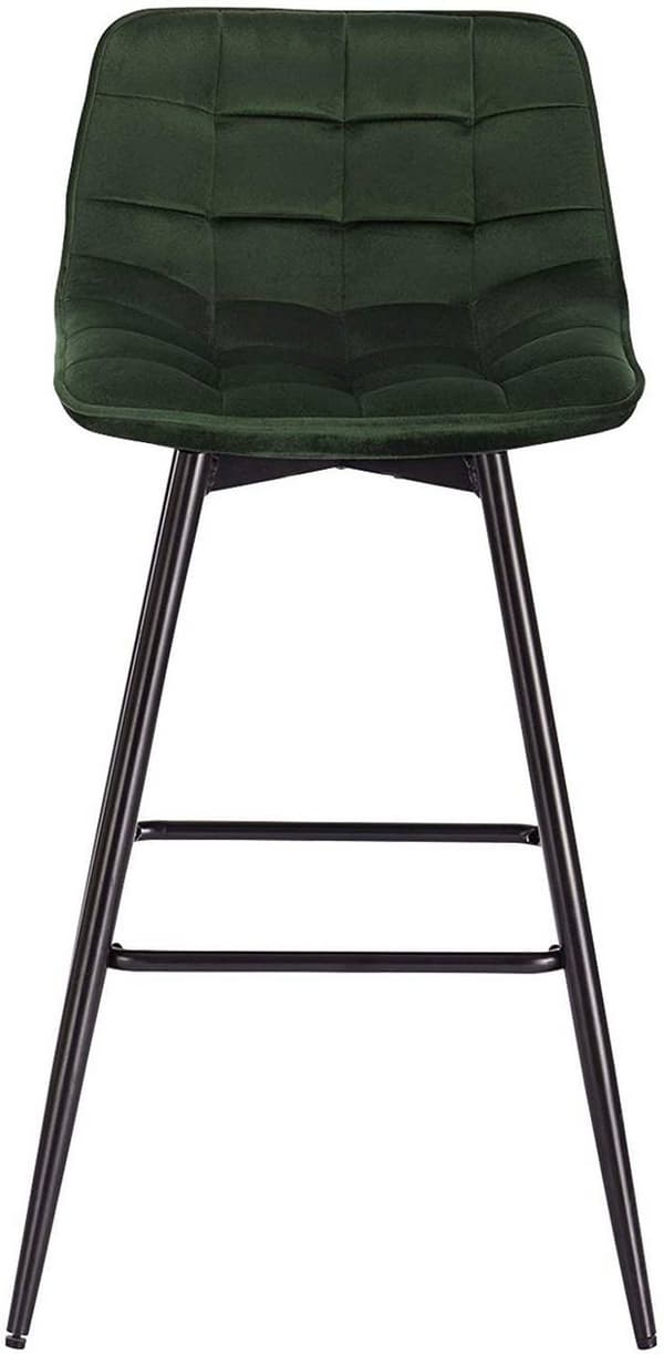 Rootz-baarijakkara - Työpöytäjakkara - Design-jakkara - samettia ja metallia - Mukava ja ergonominen - Vakaa ja kestävä - Monipuolinen ja tyylikäs - 4