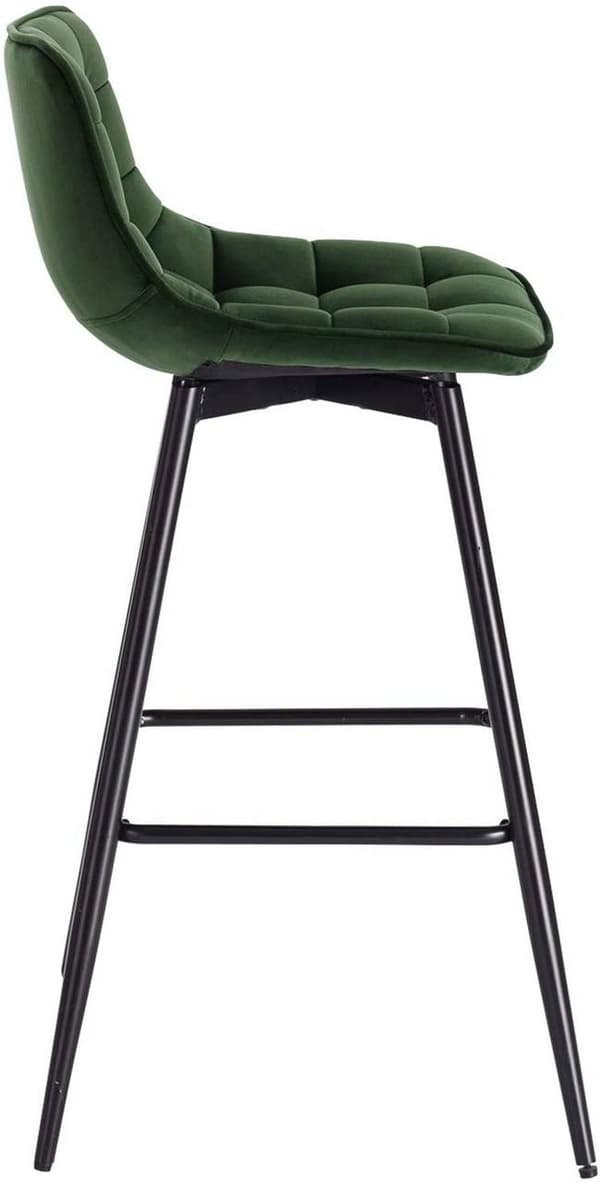 Rootz-baarijakkara - Työpöytäjakkara - Design-jakkara - samettia ja metallia - Mukava ja ergonominen - Vakaa ja kestävä - Monipuolinen ja tyylikäs - 4