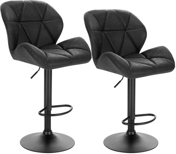Rootz baarijakkara - Säädettävä työtuoli - Kääntyvä baarituoli - Ergonominen muotoilu - Moderni ulkonäkö - Helppo koota - 94cm-116cm x 50cm x 40cm