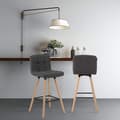 Miniatyrbild 2 av 9: Rootz Set med 2 barstolar - Bänkstolar - Barnstolar - Bekväm linnesits - Ergonomiskt ryggstöd - Robust träram - 96cm x 40cm x 36cm
