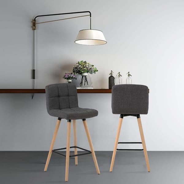 Rootz Set med 2 barstolar - Bänkstolar - Barnstolar - Bekväm linnesits - Ergonomiskt ryggstöd - Robust träram - 96cm x 40cm x 36cm