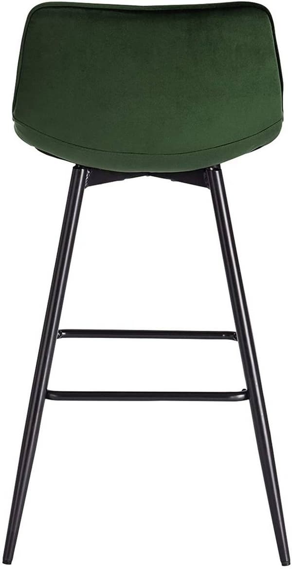 Rootz Velvet -baarijakkarat - Työpöytäjakkarat - Keittiöjakkarat - Mukavat ja ergonomiset - Kestävä metallirunko - Monipuolinen muotoilu - 43 cm x 35,