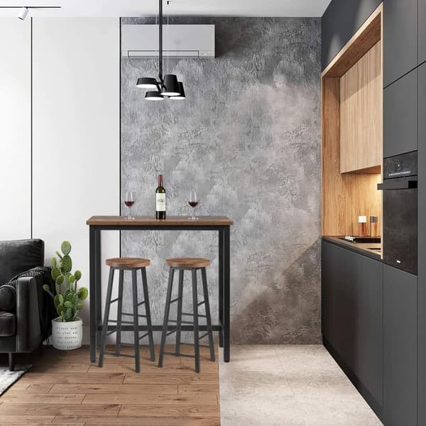 Rootz Modern Barbord - Pubbord - Högt bord - Stabilitet i järnstomme - Reptålig - Utrymmesbesparande design - 100cm x 40cm x 100cm
