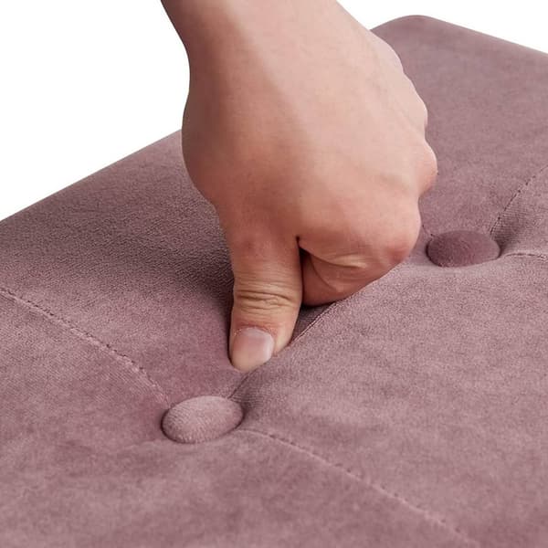 Rootz Velvet Storage Pall - Ottoman - Fotstöd - 118L Kapacitet - Vikbar och bärbar - Lyxig komfort - 110 cm x 38 cm x 37,5 cm