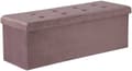 Miniatyrbild 1 av 8: Rootz Velvet Storage Pall - Ottoman - Fotstöd - 118L Kapacitet - Vikbar och bärbar - Lyxig komfort - 110 cm x 38 cm x 37,5 cm