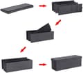 Miniatyrbillede 7 af 8: Rootz Velvet Opbevaringsskammel - Osmannisk - Fodstøtte - 118L Kapacitet - Foldbar og bærbar - Luksuriøs Velvet Finish - 110 cm x 38 cm x 37,5 cm