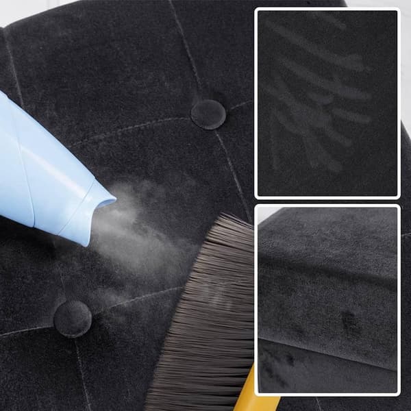 Rootz Velvet Opbevaringsskammel - Osmannisk - Fodstøtte - 118L Kapacitet - Foldbar og bærbar - Luksuriøs Velvet Finish - 110 cm x 38 cm x 37,5 cm