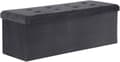 Miniatyrbillede 1 af 8: Rootz Velvet Opbevaringsskammel - Osmannisk - Fodstøtte - 118L Kapacitet - Foldbar og bærbar - Luksuriøs Velvet Finish - 110 cm x 38 cm x 37,5 cm