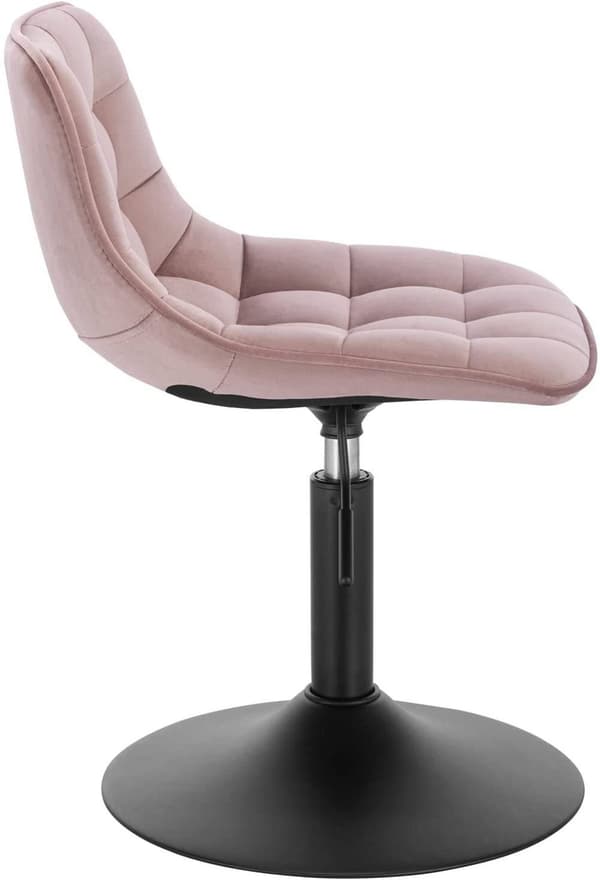 Rootz Velvet Metal Barstol - Justerbar bänkstol - Vridbar barstol - Bekväm, hållbar, golvskydd - 35cm x 42,5cm x 60,5-72cm