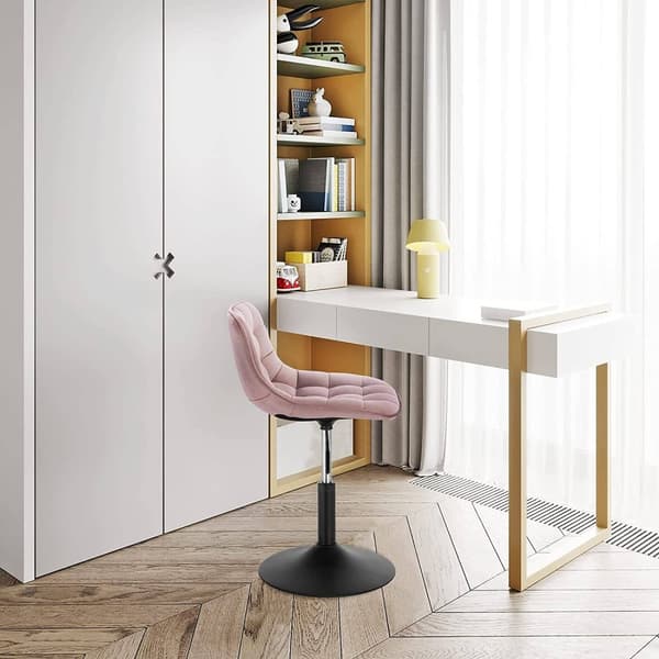 Rootz Velvet Metal Barstol - Justerbar bänkstol - Vridbar barstol - Bekväm, hållbar, golvskydd - 35cm x 42,5cm x 60,5-72cm