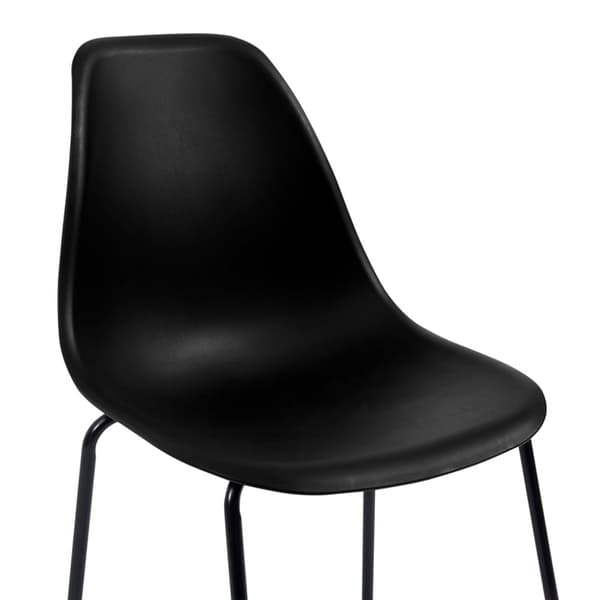 vidaXL barstole 4 stk. plastik sort -  Barstole