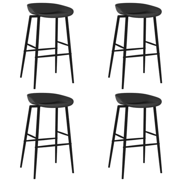 vidaXL barstole 4 stk. sort -  Barstole