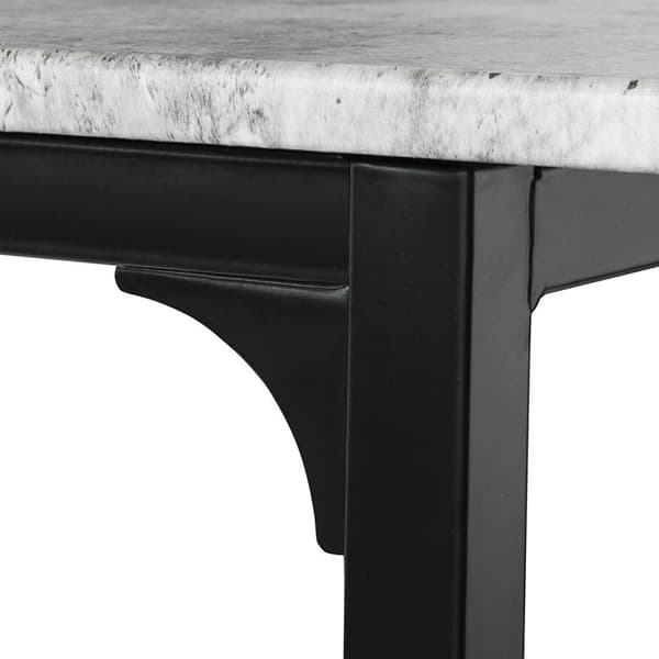 Rootz 5-delade barbordsset - Barstolar - Matsalsset - Robust metallstomme - MDF-fanerskiva - Hög lastkapacitet - 100 cm x 87 cm x 60 cm bord, 32 cm x