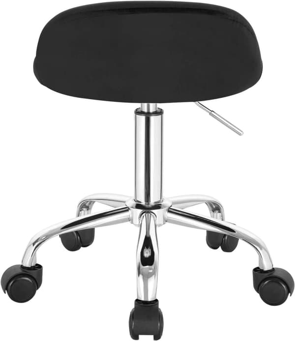 Rootz Säädettävä Velvet-toimistojakkara - Työtuoli - Kääntyvä jakkara - Tyylikäs, Mukava, Ergonominen - Korkeus 53-65,5 cm - Istuin 30x30 cm