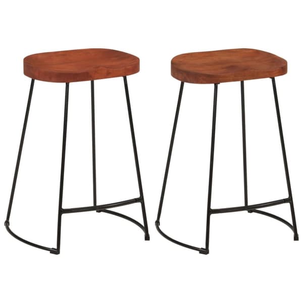 The Living Store Gavin-barstole 2 stk. 45x40x63 cm massivt mangotræ -  Barstole