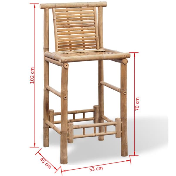 The Living Store Baarijakkarat 2 kpl bambu -  Baarijakkarat
