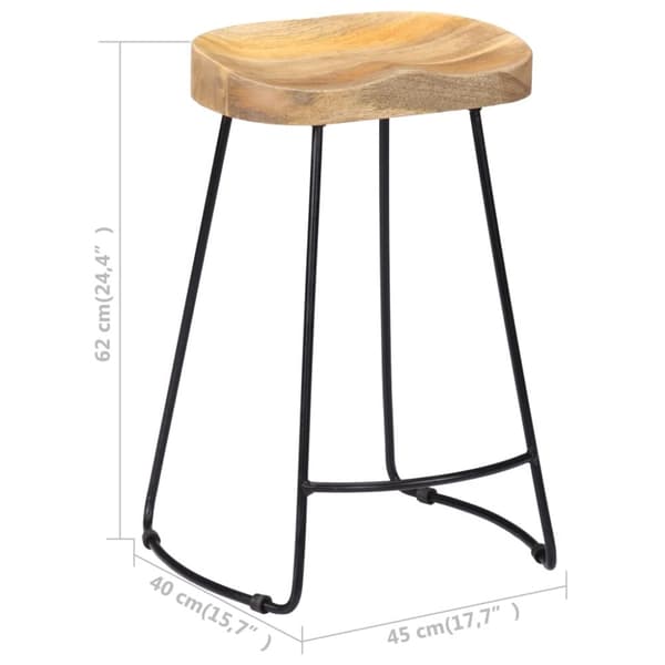 Gavin baarijakkarat 2 kpl täysi mangopuu - Baarijakkara - Baarijakkarat - Home & Living
