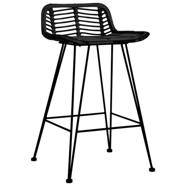Barstole 2 stk. Rattan sort - Barstol - Barstole - Home & Living