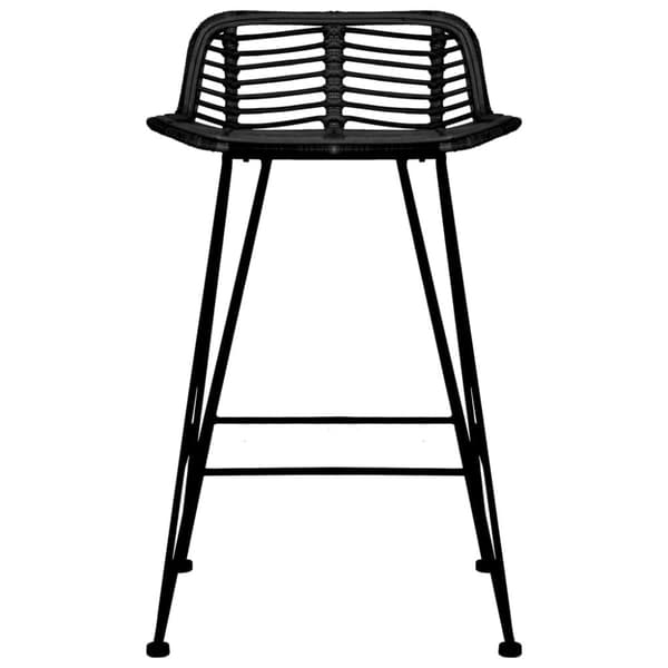 Barstole 2 stk. Rattan sort - Barstol - Barstole - Home & Living