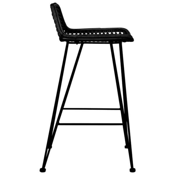 Barstole 2 stk. Rattan sort - Barstol - Barstole - Home & Living