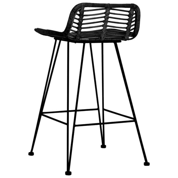 Barstole 2 stk. Rattan sort - Barstol - Barstole - Home & Living