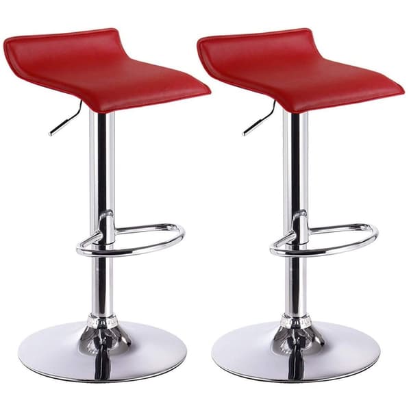 Rootz Set med 2 designerbarstolar - Bänkstolar - Justerbara barstolar - Bekväma sittplatser - Enkelt underhåll - Mångsidig användning - Imiterat läder