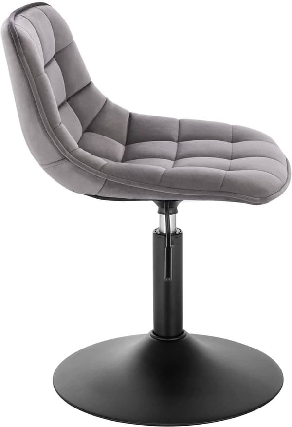 Rootz Velvet metallibaarijakkara - Työpöytäjakkara - Säädettävä tuoli - Mukava istuvuus - Ergonominen muotoilu - Kestävä rakenne - 35 cm x 42,5 cm x 6